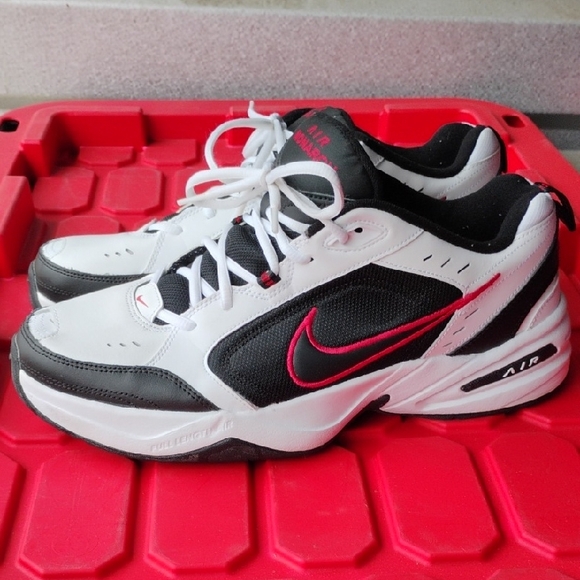 Nike Air Monarch Sneakers W Red Details Worn 2X Max Sz.13 (500-Y CRATE)